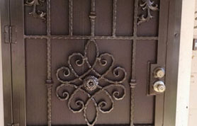 Roman Flower Iron Security Door