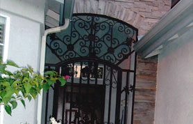 Entry with the Metal Floral Design
