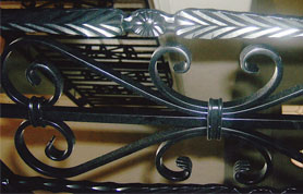 Iron Hand Rails with Scroll Design