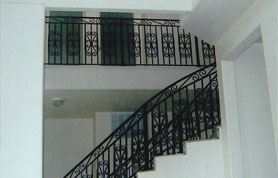 Iron Hand Rails with Scroll Design