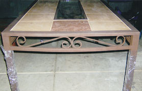 Iron and Tile Coffee Table