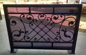 Fire Place Iron Screen