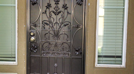 Iron Floral Security Door